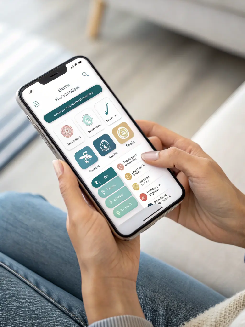 A graphic showing a mobile phone with a simple app interface, representing mobile app development.